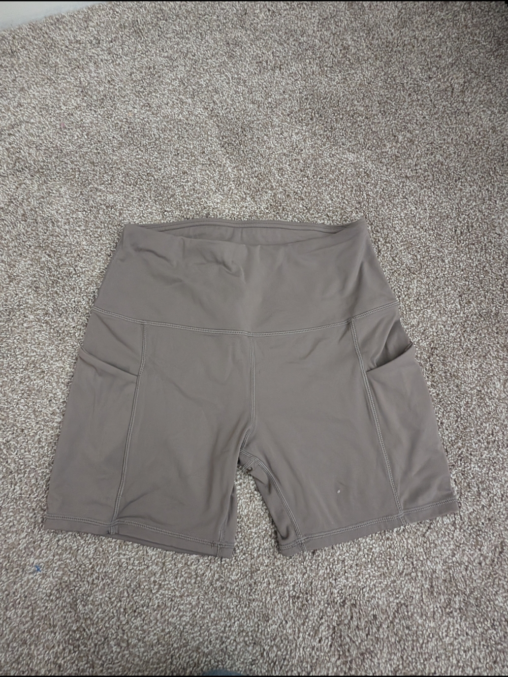 High-Rise Women's Bike Shorts in Taupe